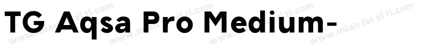 TG Aqsa Pro Medium字体转换